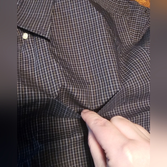 Eddie Bauer Navy Wrinkle Resistant Classic Fit Long Sleeve Size Large Cotton - Picture 11 of 13